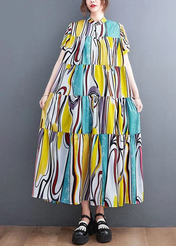 Boutique Multi Color Striped Print Stand Collar Patchwork Cotton Shirt Dresses Short Sleeve Lace Shirt Dress Boutique Multi Color Striped Print Stand Collar Patchwork Cotton Shirt Dresses Short Sleeve Lace Shirt Dress