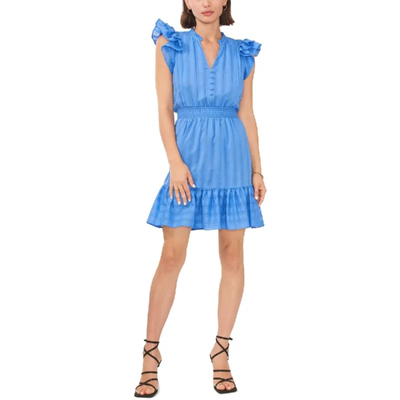 1.State Womens Ruffled V-Neck Babydoll Dress Formal unclassified dresses