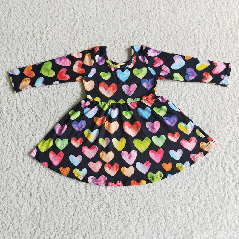 6 B8-1 Baby Girl Heart Valentine's Twirl Dress Casual chic unclassified dresses