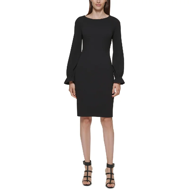 Calvin Klein Womens Bell Sleeve Above Knee Shift Dress Long unclassified dresses