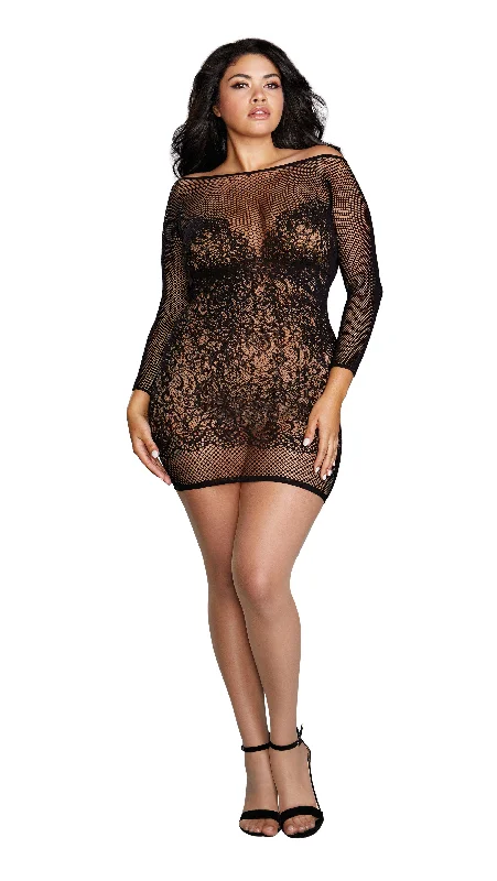 Seamless Fishnet Chemise Popular unclassified dresses