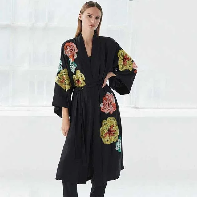 Embroidered Kimono Spring unclassified dresses