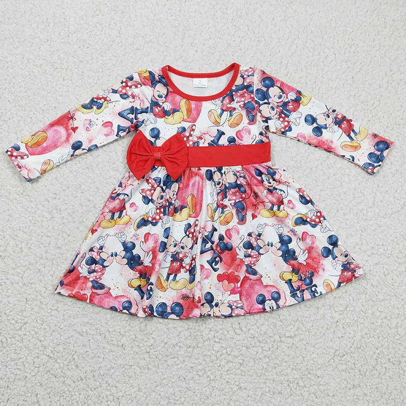 GLD0185 Baby Girl Heart Mouse Valentine's Dress Cotton unclassified dresses