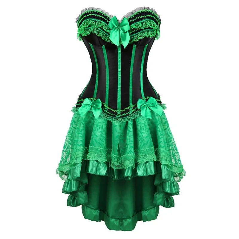 Green Corset Dress Lace unclassified dresses