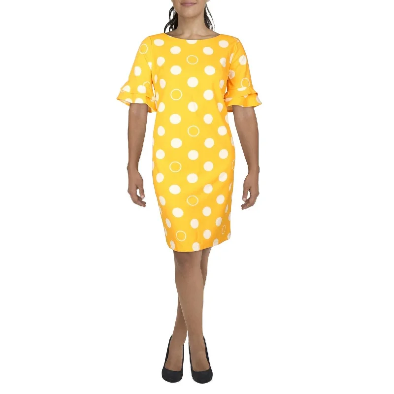 ILE Womens Polka Dot Knee-Length Shift Dress Festival unclassified dresses