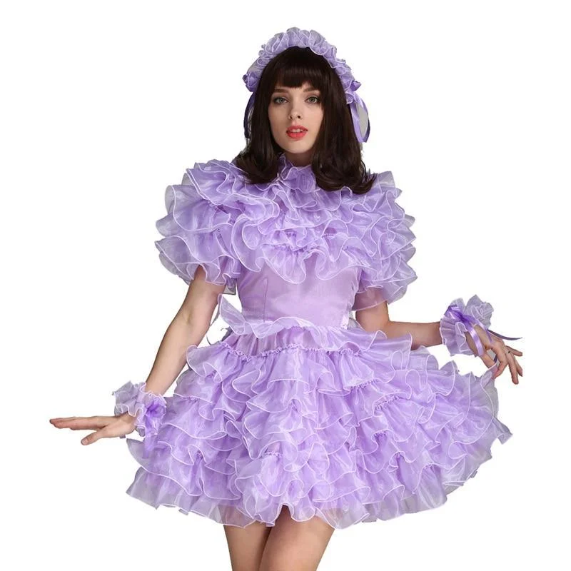 Lockable Organza Sissy Dress Monochrome unclassified dresses