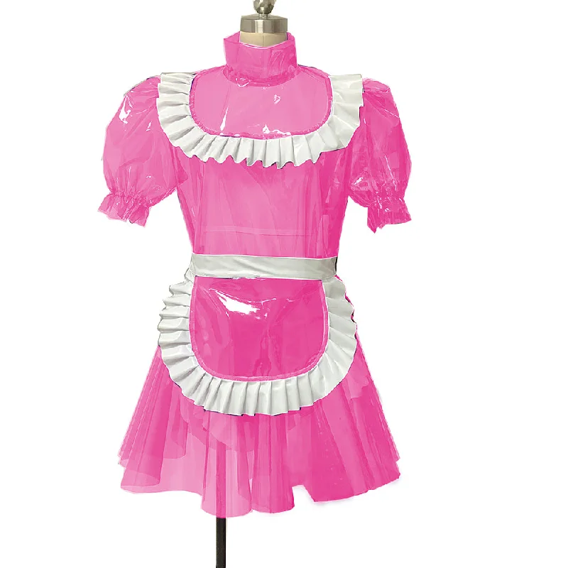 Lockable Transparent Slutty Sissy Maid Uniform Set Wedding guest unclassified dresses