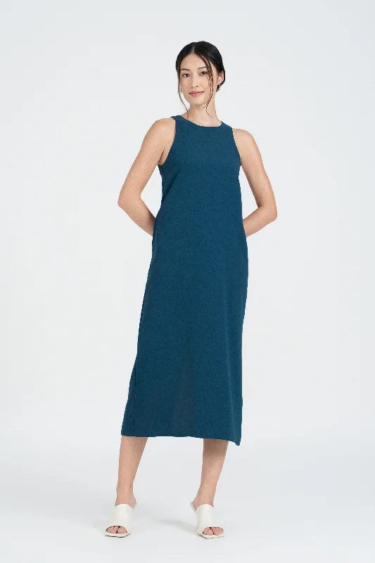 Marlowe Column Midaxi Dress in Teal Green Affordable unclassified dresses