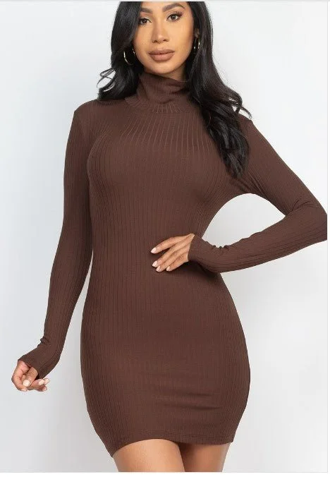 Omnia Dress- Brown Velvet unclassified dresses