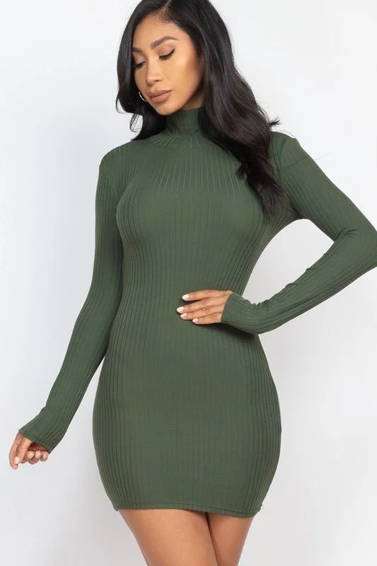 Omnia Dress- Olive Ruched unclassified dresses