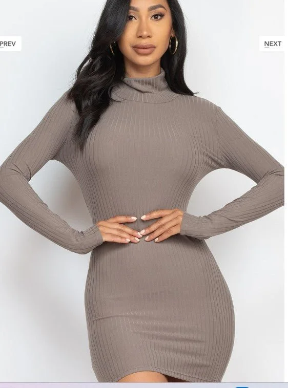 Omnia Dress- Taupe Satin unclassified dresses