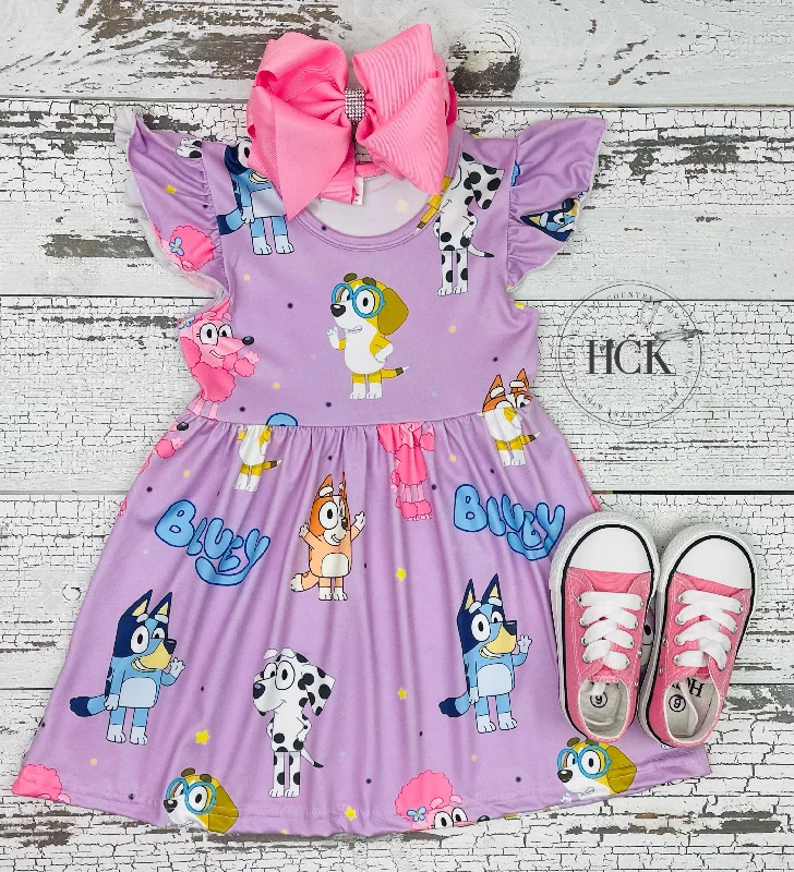 Purple Pups Dress Polka dot unclassified dresses