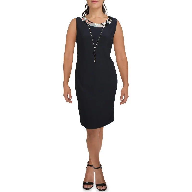 R&M Richards Womens Knit Sleeveless Sheath Dress Preppy unclassified dresses