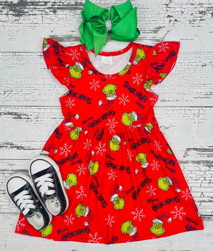 Red Merry Grinchmas Dress Lounge unclassified dresses