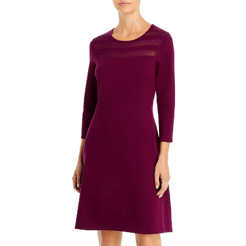 T Tahari Womens 3/4 Sleeve Knee Fit & Flare Dress Bodycon unclassified dresses